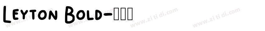 Leyton Bold字体转换